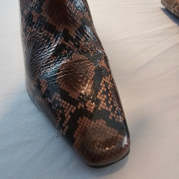 Antonio Melani 7.5 Mades Patent Leather Snake Prink Tall Heeled Boot NWOB $198 - Picture 5 of 14